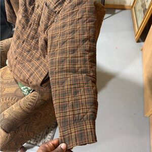 Old Navy Brown Plaid Shirt Jacket